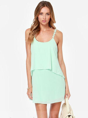 Sexy Womens Casual Strap Sleeveless U-neck Backless Layer Chiffon Mini Beach Party Dress Sundress
Sexy Womens Casual Strap Sleeveless U-neck Backless Layer Chiffon Mini Beach Party Dress Sundress