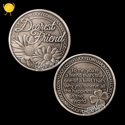 Small daisy commemorative coin antique silver lucky clover friendship gift to my dear friend
Small daisy commemorative coin antique silver lucky clover friendship gift to my dear friend