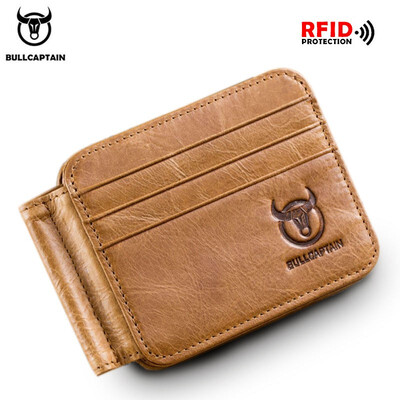 BULLCAPTAIN Leather tir-flod IDCredit Card Holder Front Pocket Wallet with RFID Blocking Bifold Business leather month clips
BULLCAPTAIN Leather tir-flod IDCredit Card Holder Front Pocket Wallet with RFID Blocking Bifold Business leather month clips