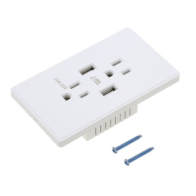 Dual USB Charger Outlet Panel Receptacles 15A Electric Wall Charger Power Plate Dock Station High Quality Socket
Dual USB Charger Outlet Panel Receptacles 15A Electric Wall Charger Power Plate Dock Station High Quality Socket