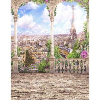 Colonnade&Eiffel Photo Backdrop 57FT Vinyl Fabric Cloth Digital Printing Photo Background s-2116
Colonnade&Eiffel Photo Backdrop 57FT Vinyl Fabric Cloth Digital Printing Photo Background s-2116