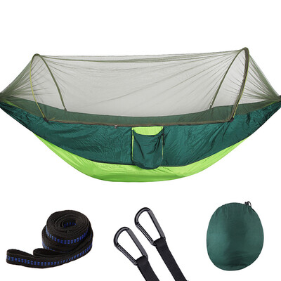 Portable Outdoor Camping Hammock with Mosquito Bugs Net Reversible Swing Extension Straps Clips Included
Portable Outdoor Camping Hammock with Mosquito Bugs Net Reversible Swing Extension Straps Clips Included