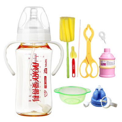 IVORY Baby bottle wide caliber shatter-resistant handle PPSU bottle one bottle dual-use baby bottle set 330ml with cross nipple kettle head JDT-08
IVORY Baby bottle wide caliber shatter-resistant handle PPSU bottle one bottle dual-use baby bottle set 330ml with cross nipple kettle head JDT-08