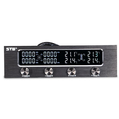 STW Multi-Function PC CPU 4 Channel Fan Controller Speed Control Adjuster LCD Cooling Front Panel
STW Multi-Function PC CPU 4 Channel Fan Controller Speed Control Adjuster LCD Cooling Front Panel