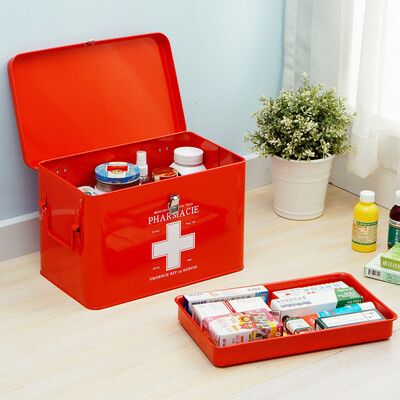 Ou Runzhe emergency medicine box with lock seal double-layer separation family double-handle pill box storage box large red
Ou Runzhe emergency medicine box with lock seal double-layer separation family double-handle pill box storage box large red