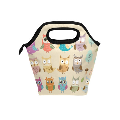 Lunch Tote Bag Colorful Owl Travel Picnic Insulated Lunch Handbags Portable Zipper Lunch Bag Box
Lunch Tote Bag Colorful Owl Travel Picnic Insulated Lunch Handbags Portable Zipper Lunch Bag Box