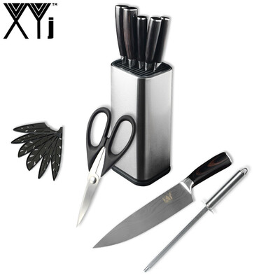 XYj Kitchen Knives Imitate Damascus pattern Stainless Steel Knife Set 8" Knife Holder Multifunctional Kitchen Knife Accessories
XYj Kitchen Knives Imitate Damascus pattern Stainless Steel Knife Set 8" Knife Holder Multifunctional Kitchen Knife Accessories