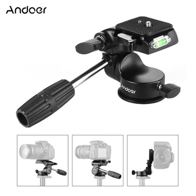 Andoer 3-Dimensional Fluid Drag Camera Photographic Head Aluminum Alloy Hydraulic Damping Head w Bubble Level Handle for Canon Ni
Andoer 3-Dimensional Fluid Drag Camera Photographic Head Aluminum Alloy Hydraulic Damping Head w Bubble Level Handle for Canon Ni