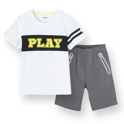 Balabala BALABALA boy set male middle boy summer short-sleeved shorts two suit 28192151114 yellow green 110
Balabala BALABALA boy set male middle boy summer short-sleeved shorts two suit 28192151114 yellow green 110