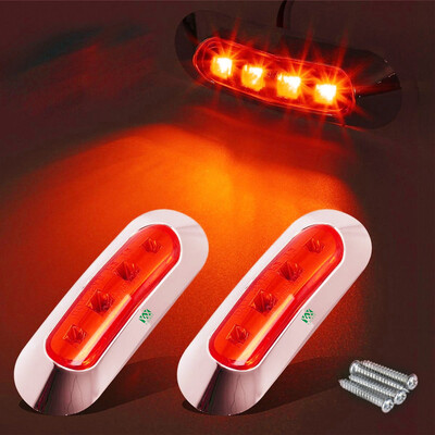 YWXLight 4-LED Side Marker Indicators Lights Brake Warning Signal Taillights Rear Lamp DC 9-30V 2PCS
YWXLight 4-LED Side Marker Indicators Lights Brake Warning Signal Taillights Rear Lamp DC 9-30V 2PCS