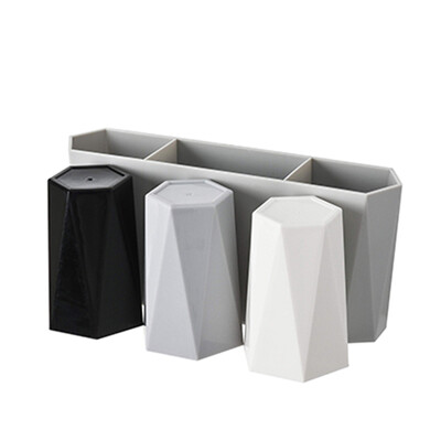 Wall-mounted Geometry 3 Cup Toothbrush Holder Wash Set Toothbrush Holders WhiteGreyPink
Wall-mounted Geometry 3 Cup Toothbrush Holder Wash Set Toothbrush Holders WhiteGreyPink