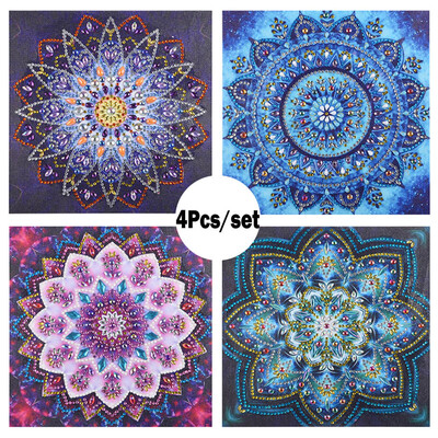 Diamond Painting 4pcs DIY 5D Drill Diamond Painting Needlework Crystal Painting Rhinestone Cross Stitch Mosaic Paintings Arts Craf
Diamond Painting 4pcs DIY 5D Drill Diamond Painting Needlework Crystal Painting Rhinestone Cross Stitch Mosaic Paintings Arts Craf