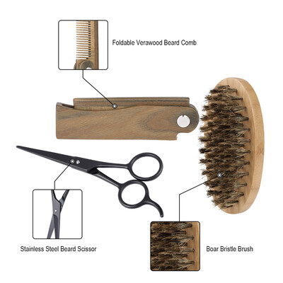 3Pcs Mens Beard Brush Comb Scissor Kit Shaving Brush Verawood Beard Comb Stainless Steel Scissor Male Facial Hair Brush Set
3Pcs Mens Beard Brush Comb Scissor Kit Shaving Brush Verawood Beard Comb Stainless Steel Scissor Male Facial Hair Brush Set
