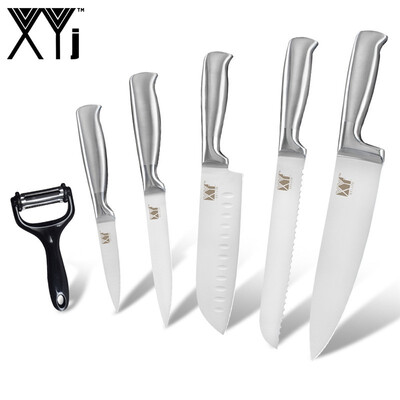 XYJ 6 PCS Set Kitchen Stainless Steel Knife Peeler Stainless Steel Blade&Handle paring Utility Bread Chef Slicing Knife
XYJ 6 PCS Set Kitchen Stainless Steel Knife Peeler Stainless Steel Blade&Handle paring Utility Bread Chef Slicing Knife