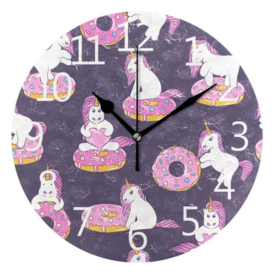 Wall Clock Cute Baby Unicorns And Donuts Round Wall Clock Arabic Numerals Design
Wall Clock Cute Baby Unicorns And Donuts Round Wall Clock Arabic Numerals Design
