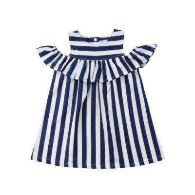 2018 New Baby Girl Kid Sleeveless Stripe Ruffle Dress Party Princess Dresses
2018 New Baby Girl Kid Sleeveless Stripe Ruffle Dress Party Princess Dresses