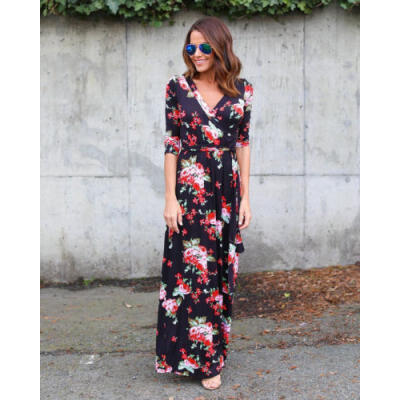 Womens Holiday Boho Long Dress V neck Ladies Summer Floral Maxi Dress Size 8-12
Womens Holiday Boho Long Dress V neck Ladies Summer Floral Maxi Dress Size 8-12