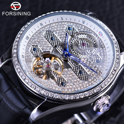 Forsining Tourbillion Diamond Design Genuine Leather Strap Waterproof Crystal Head Mens Automatic Watches Top Brand Luxury
Forsining Tourbillion Diamond Design Genuine Leather Strap Waterproof Crystal Head Mens Automatic Watches Top Brand Luxury