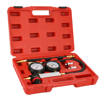 Auto Cylinder Leak Tester Compression Leakage Detector Kit Set Petrol Engine Gauge Tool Kit Double Gauge System with Case
Auto Cylinder Leak Tester Compression Leakage Detector Kit Set Petrol Engine Gauge Tool Kit Double Gauge System with Case