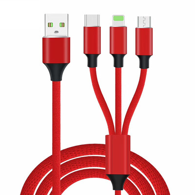 3 in 1 Charging Cable Lightning Type-C Micro USB Quick Charge Cable Data for iPhone XS XR XS Max X 8 7 iOS Devices Samsung Galaxy
3 in 1 Charging Cable Lightning Type-C Micro USB Quick Charge Cable Data for iPhone XS XR XS Max X 8 7 iOS Devices Samsung Galaxy