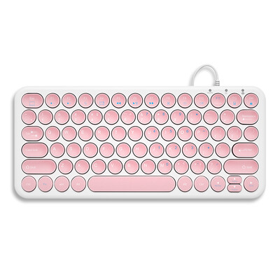 BOWHW098S-A mute round concave key ultra-thin wired keyboard office notebook portable USB keyboard pink
BOWHW098S-A mute round concave key ultra-thin wired keyboard office notebook portable USB keyboard pink