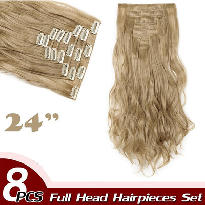 17" Curly Hair Full Head Clip in Hair Extensions Synthetic 8 Piece 18 Clips Hairpiece Long Wave Trendy Design for Women
17" Curly Hair Full Head Clip in Hair Extensions Synthetic 8 Piece 18 Clips Hairpiece Long Wave Trendy Design for Women