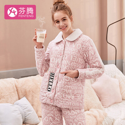 Fen Teng plus velvet quilted 2018 autumn&winter new English plush lapel casual cardigan long-sleeved pajamas ladies home service ladies quilted pajamas J98950087 light pink
Fen Teng plus velvet quilted 2018 autumn&winter new English plush lapel casual cardigan long-sleeved pajamas ladies home service ladies quilted pajamas J98950087 light pink