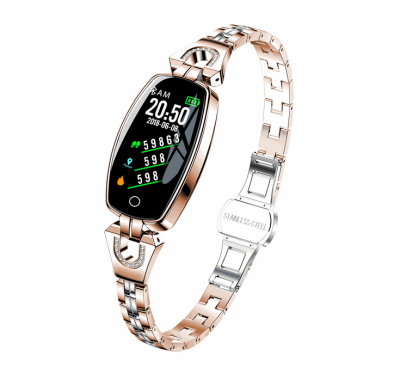 H8 fashion smart bracelet HD color screen weather forecast dynamic UI heart rate blood pressure health detection female bracelet
H8 fashion smart bracelet HD color screen weather forecast dynamic UI heart rate blood pressure health detection female bracelet