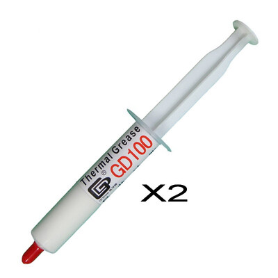 GD Brand 2 Pieces GD100 Thermal Paste Grease Silicone Heat Sink Compound White Net Weight 15 Grams For CPU Cooler Fan Syringe SY15
GD Brand 2 Pieces GD100 Thermal Paste Grease Silicone Heat Sink Compound White Net Weight 15 Grams For CPU Cooler Fan Syringe SY15