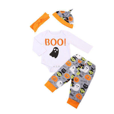 4PCS Newborn Baby Boys Girls Romper Pants Leggings Outfits Clothes Halloween Set
4PCS Newborn Baby Boys Girls Romper Pants Leggings Outfits Clothes Halloween Set