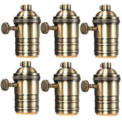 6PCS E26 E27 Industrial Rustic Antique Retro Home Light Socket Vintage Edison Pendant Lamp Base Metal Holder With Knob Switch
6PCS E26 E27 Industrial Rustic Antique Retro Home Light Socket Vintage Edison Pendant Lamp Base Metal Holder With Knob Switch