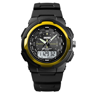 SKMEI 1454 Men Analog Digital Electronic Watch Fashion Casual Outdoor Sports Male Wristwatch 3 Time Display Alarm Stopwatch 5ATM
SKMEI 1454 Men Analog Digital Electronic Watch Fashion Casual Outdoor Sports Male Wristwatch 3 Time Display Alarm Stopwatch 5ATM