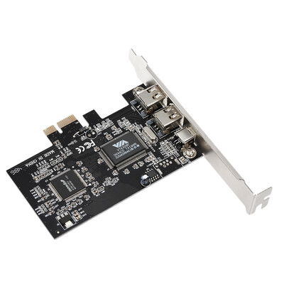 PCI-E 3 Ports 1394a 1394b Firewire Expansion Card PCI-Express Controller Card 2 6 Pin 1 4 Pin for Desktop PC
PCI-E 3 Ports 1394a 1394b Firewire Expansion Card PCI-Express Controller Card 2 6 Pin 1 4 Pin for Desktop PC