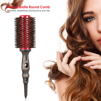 32mm Round Brush Natural Bristle Roller Comb With Non-slip Wood Handle Aluminum Round Comb for Hair Styling
32mm Round Brush Natural Bristle Roller Comb With Non-slip Wood Handle Aluminum Round Comb for Hair Styling