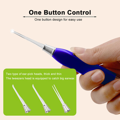 LED Light Earpick Earwax Remover Flashlight Ear-pick Wax Remover With 3 Tips Ears Health Care
LED Light Earpick Earwax Remover Flashlight Ear-pick Wax Remover With 3 Tips Ears Health Care