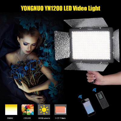 YONGNUO YN1200 Pro LED Video Light 5500K Photography&Video Recording Fill Light w 2Pcs CT Filters & Remote Controller Adjusta
YONGNUO YN1200 Pro LED Video Light 5500K Photography&Video Recording Fill Light w 2Pcs CT Filters & Remote Controller Adjusta