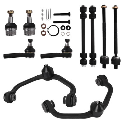 10pc Front Upper LeftRight Control Arm Lower Ball Joint Tie Rod Sway Bar Kit for 1998-11 Ford Ranger 1998-04 Mazda B4000 B2500 
10pc Front Upper LeftRight Control Arm Lower Ball Joint Tie Rod Sway Bar Kit for 1998-11 Ford Ranger 1998-04 Mazda B4000 B2500
