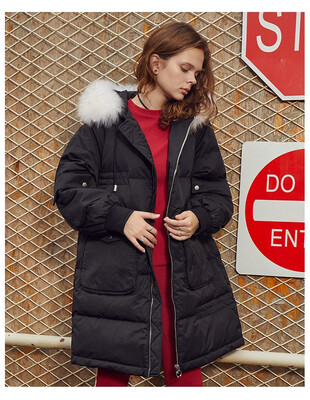 Tide brand winter new zipper hooded fur collar pocket long paragraph warm down jacket
Tide brand winter new zipper hooded fur collar pocket long paragraph warm down jacket