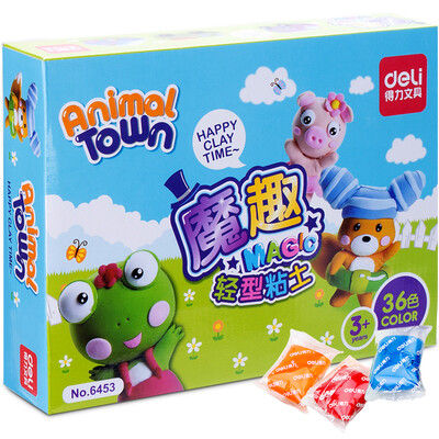 Deli 6453 magic fun light clay color clay suit 3d color clay DIY toy 36 color equipment
Deli 6453 magic fun light clay color clay suit 3d color clay DIY toy 36 color equipment