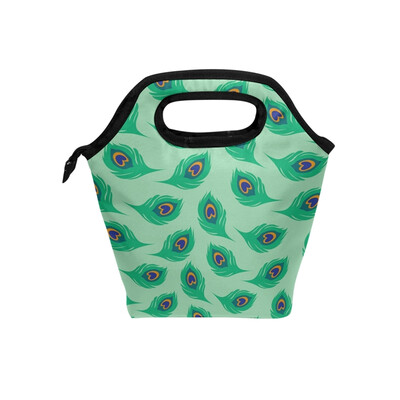 Lunch Tote Bag Green Feather Travel Picnic Insulated Lunch Handbags Portable Zipper Lunch Bag Box
Lunch Tote Bag Green Feather Travel Picnic Insulated Lunch Handbags Portable Zipper Lunch Bag Box