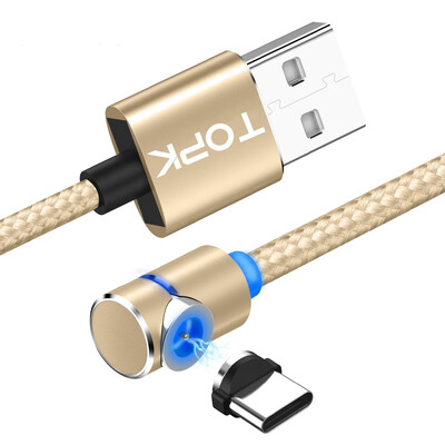 TOPK -Line1 1m 90 Degree Type Magnetic Cable USB Type C Nylon Braided LED Indicator Type-C Cable For USB C Devices
TOPK -Line1 1m 90 Degree Type Magnetic Cable USB Type C Nylon Braided LED Indicator Type-C Cable For USB C Devices