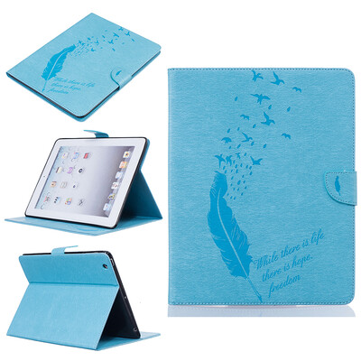 Light blue feathers Style Embossing Classic Flip Cover with Stand Function and Credit Card Slot for iPad 4
Light blue feathers Style Embossing Classic Flip Cover with Stand Function and Credit Card Slot for iPad 4