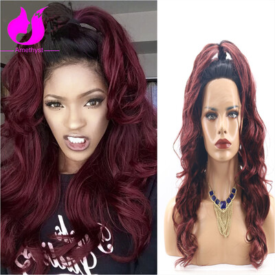 Amethyst Top Selling Body Wave Lace Front Wigs For Black Women 10A Grade 1b/99j Ombre Color Lace Front Wig
Amethyst Top Selling Body Wave Lace Front Wigs For Black Women 10A Grade 1b/99j Ombre Color Lace Front Wig
