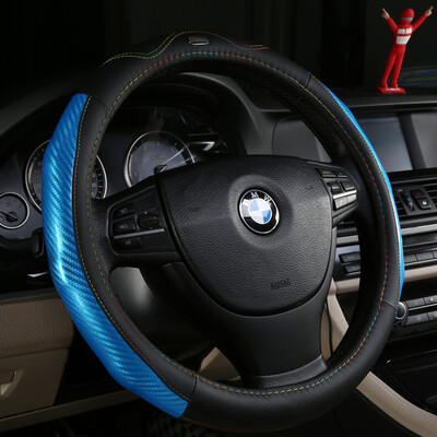 WRC car leather steering wheel sets sports carbon fiber pattern PU leather handle sets Four Seasons Universal 38cm Medium Blue
WRC car leather steering wheel sets sports carbon fiber pattern PU leather handle sets Four Seasons Universal 38cm Medium Blue