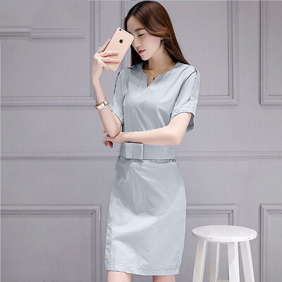 Yutang morning 2017 summer temperament short skirt fashion wild sexy sexy dress suit suit S62A0671A262S bean green S