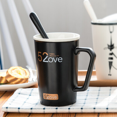 Porcelain soul ceramic with lid with spoon cups simple coffee cups large capacity creative personality couple cups cups 52ove long black sets of cups
Porcelain soul ceramic with lid with spoon cups simple coffee cups large capacity creative personality couple cups cups 52ove long black sets of cups