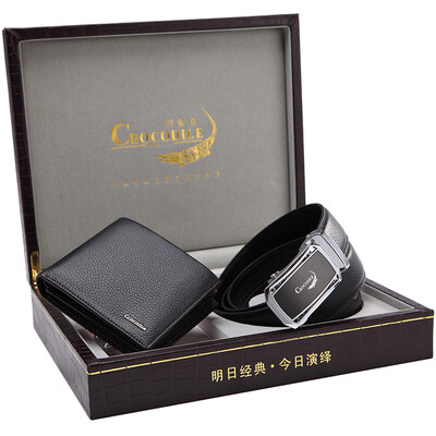 Crocodile (CROCODILE) Men's Leather Band Wallet Automatic Button Belt Gift Set Two Packets 17612004-01 Black
Crocodile (CROCODILE) Men's Leather Band Wallet Automatic Button Belt Gift Set Two Packets 17612004-01 Black