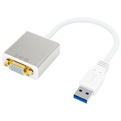 BIAZE USB3.0 to VGA Converter Внешняя видеокарта Женский видео конвертер Ноутбук / Настольный USB-адаптер для передачи данных Совместимость USB2.0 ZH1-Aluminium
BIAZE USB3.0 to VGA Converter Внешняя видеокарта Женский видео конвертер Ноутбук / Настольный USB-адаптер для передачи данных Совместимость USB2.0 ZH1-Aluminium