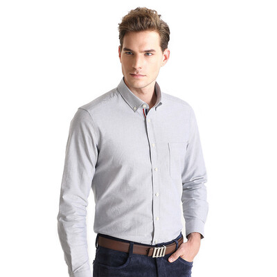 Джентльмен Добродетель Мужчины Бизнес Slim с длинным рукавом Хлопок без железа Оксфордская рубашка 00CD606LF Серый 41
Джентльмен Добродетель Мужчины Бизнес Slim с длинным рукавом Хлопок без железа Оксфордская рубашка 00CD606LF Серый 41