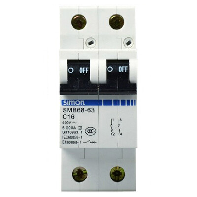 Simon Electric (simon) SMB68-63C16 / 2 Standard Miniature Circuit Breaker 2P16A Household Air Switch
Simon Electric (simon) SMB68-63C16 / 2 Standard Miniature Circuit Breaker 2P16A Household Air Switch